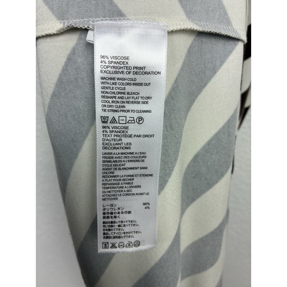 Tommy Bahama Chevron Nautical Striped Maxi Dress Brown Cream Drawstring Waist M - Picture 9 of 10